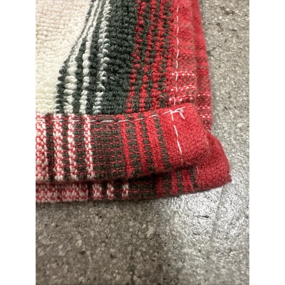 (2)VTG Lauren Ralph Lauren Hand Towel(s) Cotton 25x16'Red/White/Green Home Decor